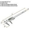 Skaitmeninis slankmatis. Tikslumas 0,01mm. Minimalus matuojamas storis 0,01mm, didžiausias matuojamas storis 150mm Truper®