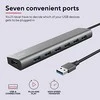 Trust Halyx - Type-A 5000 Mbit/s 7 Port USB 3.2 Gen1 Hub (sidabrinis)