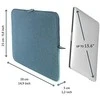Tucano Melange Second Skin – Sleeve for MacBook Pro 16 / MacBook Pro 15 Retina / MacBook Pro 15 / Ultrabook 15 / Notebook 15.6 Light Mėlyna
