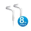 UBIQUITI ULTRA-PLONAS PATCH CABLE SU LENKAMAIS BAUTINAIS, SUKURTAS MONTAVIMO LANKSTUMUI / Baltas / 8 M