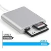 UNITEK Y-9313D Unitek USB3.0 į Multi-In-One Aliuminio kortelių skaitytuvą (su USB Type-C adapteriu)