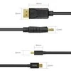 UNITEK Y-C612BK Unitek kabelis miniDisplayPort į DisplayPort M/M, 3m Y-C612BK