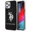 „Us Polo Assn“ blizgus „US Polo“ dėklas su dideliu logotipu, skirtas „iPhone 12 / 12 Pro 6.1“ - Juodas