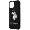 „Us Polo Assn“ blizgus „US Polo“ dėklas su dideliu logotipu, skirtas „iPhone 12 / 12 Pro 6.1“ - Juodas