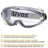 Uvex Apsauginiai akiniai Ultrasonic, skaidri panoraminė linzė, supravision excellence padengimas, guminė juostelė, juodi/pilki