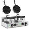 Vaflinė Royal Catering Apvalus dvigubas TEFLON vaflinis lygintuvas, kurio skersmuo 18,5 cm