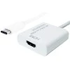 Baltas USB-C į HDMI adapteris su laidu