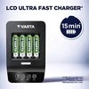 Varta LCD Ultra Fast Charger+ įsk. 4 Batt. 2100 mAh AA + 12V