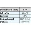 AWENTA Ekstrakto ventiliatorius fi 150 20W IPX4 balta (WA150)