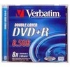 Verbatim DVD+R dvisluoksnis AZO Matt Sidabrinis 8,5 GB, 8 x, plastikinis brangakmenis