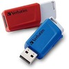 „Verbatim“ USB atmintinė, USB 3.0, 32 GB, „Store N Click“, spalvų derinys, 49308, USB A, su ištraukiama jungtimi. 2 vnt
