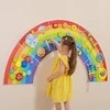 Viga Toys VIGA medinė sensorinė manipuliacinė lenta EDU Vaivorykštė