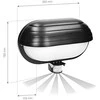 Sieninis šviestuvas Orno MUSAM, sodo šviestuvas su 180° judesio jutikliu, 1x60W, E27, IP44, su sklende, plastikinis, juodas