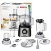 Virtuvinis kombainas Bosch Food processor MultiTalent 3 Plus 900 W, Juoda, šiaušto nerūdijančio plieno