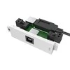 Vision Techconnect Modulare AV-Frontplatte - 30 JAHRE GARANTIE - USB-B-Anschluss (an der Vorderseite) auf A-Modul - Buchse vom Typ "A" an der Ruckseite und quadratische Buchse vom Typ B an der Vorderseite - USB 3.0, abwartskompatibel mit 2.0 - nutzt