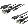 VivoLink USB-A, HDMI, VGA, mini Jack 3.5mm - USB-A, HDMI, VGA (D-Sub), mini Jack 3.5mm 1 m Juodas (PROHDMIMVGA1)