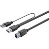 Kabelis USB VivoLink 2x USB-A - USB-B 7 m Juodas (USB 3.0 ACTIVE CABLE A MALE -)