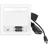 „VivoLink WI221292“ maitinimo lizdas, HDMI + DisplayPort + 3,5 mm, baltas