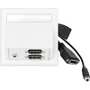 „VivoLink WI221292“ maitinimo lizdas, HDMI + DisplayPort + 3,5 mm, baltas