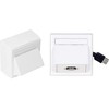 Canyon Vivolink Wall Box with USB2.0 gniazdko elektryczne USB A Baltas