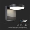 Sieninis šviestuvas V-tac 17W LED sieninis lauko šviestuvas, juodas, 4000K, IP65