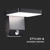 Sieninis šviestuvas V-tac 17W LED sieninis lauko šviestuvas, juodas, 4000K, IP65, su judesio davikliu