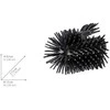Atsarginis antgalis tualeto šepečiui - juodas, silikoninis, ∅ 7,5 cm, WENKO