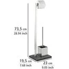 Tualeto popieriaus stovas ir tualeto šepetys, SLATE ROCK - 2 in 1, WENKO