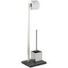 Tualeto popieriaus stovas ir tualeto šepetys, SLATE ROCK - 2 in 1, WENKO
