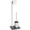 Tualeto popieriaus stovas ir tualeto šepetys, SLATE ROCK - 2 in 1, WENKO