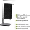 WENKO, rankšluosčių ir drabužių kabykla 45,5 x 20 x 82 cm juoda poliderva ir chromas
