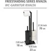 Stovas tualetiniam popieriui ir tualeto šepetėliui RIVALTA, 3in1, uždara talpa, WENKO