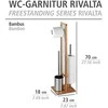 Tualeto popieriaus stovas ir šepetys wc RIVALTA, 3in1, bambukas, WENKO