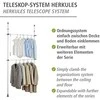 HERKULES BASIC WENKO drabužių pakabinimo rėmas, teleskopiniai strypai spintai, 2 lygiai
