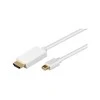 Goobay 1m Mini-DisplayPort/HDMI™ adapterio laidas [MAC arba kompiuteris, garso įrašas, auksu padengti kontaktai, su užraktu]