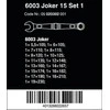 Kombinuotų veržliarakčių komplektas Wera 6003 Joker 15 Set 1; 5,5-19 mm; 15 vnt.