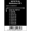 L-formos TORX XL raktų rinkinys Wera Multicolour su prilaikymo funkcija, 9vnt, TX8-40