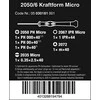 WERA 2050/6 elektroninei taikymui. atsuktuvų rinkinys + stovas