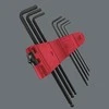 Šešiakampių raktų komplektas WERA Hex-Plus, 1,5-10 mm, HEX tipo, suapvalintu galu, BlackLaser, 9 vnt.