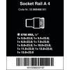 Wera Wera A 4 socket magnet strip Zyklop socket set 1/4 (juodas/žalias, 9 pieces)