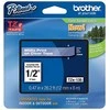 Brother Brolis | TZe-135 laminuota juosta | Baltas ant Clear | TZe | 8 m | 1,2 cm