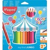 Maped Colorpeps Jumbo trikampiai pieštukai, 18 spalvų (834012)