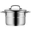 WMF Puodas su dangčiu, aukštas Mini 14 cm, 1,3l, plieno, dujų indukcija
