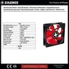 Lüfter Xilence Raudonas 80x80x25mm