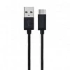 Xqisit kabelis Cotton USB C 3.0 juodos spalvos 1.8m 27749