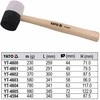 YATO GUMINIS PLAKTUKAS FI63mm, MEDINĖ RANKENA 4604