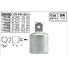 Yato Toya Sa Poland Adapteris galvutėms | Cr-V, 3/4"(F) x 1/2" (M) (YT-1259)
