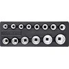 YATO Rinkinys PERFORUOTOS VERŽLĖS 3/4" 14 varžtų. (19 - 55 mm) SPINTELĖS ĮDĖKLAS YT-55457