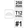 YATO PUSAPALĖ DILDE 250 mm Kvadratas 1 6226