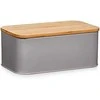 Bamboo Metalinė duonkepė su bambukine pjaustymo lentele, pilka, 2in1, ZELLER